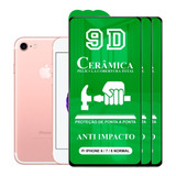 Kit 3x Película 9d Cerâmica P/ iPhone 6 7 8 Normal Protetora