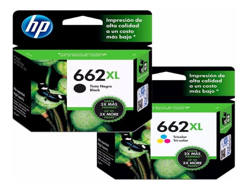 Cartuchos Hp 662xl Combo Negro + Color Originales Env Gratis