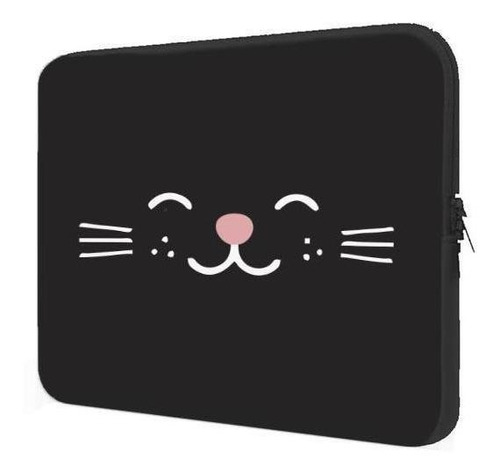 Capa Case Notebook 15,6 Personalizado Gato Preto  