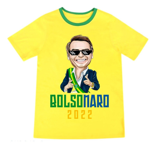 Camiseta Bolsonaro Blusa Mito Camisa Presidente Amarelo