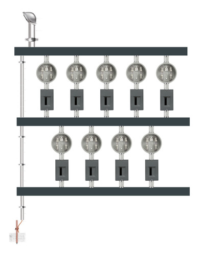 Kit Concentrador Cfe 9 Medidor Acometida Mufa Bifasico 220v