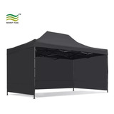 Toldo Automatico 3x6  Con Paredes Laterales Color Negro