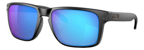 Óculos De Sol Oakley Holbrook Xl Extra Large Armação De O Matter Cor Polished Black, Lente Sapphire De Plutonite Prizm, Haste Polished Black De O Matter - Oo9417