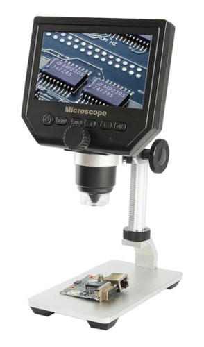 Microscópio Digital Com Tela Lcd 4.3 Portátil Base Metal