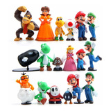 Set 18 Figuras Muñecas Mario Bros Cake Figuras De Acción Set