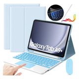 Funda Con Teclado, Mouse Y Lápiz Para Galaxy Tab A9plus 11in