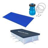 Kit Capa + Forro Para Piscina Retangular 5000 L + Filtro 110