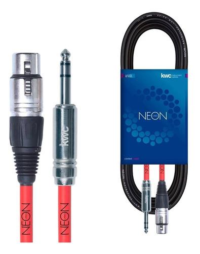 Cable Patcheo Kwc Neon Canon Hembra A Plug Stereo 6 Metros