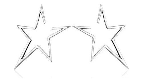 Aro Con Forma De Estrella ,plata Esterlina 925