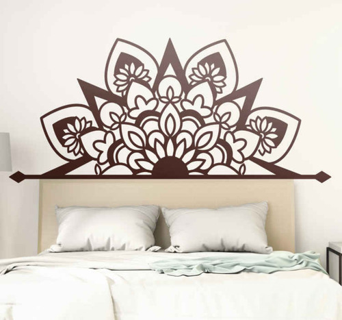 Vinilo Decorativo Cabecera De Cama Mándala 80x36 