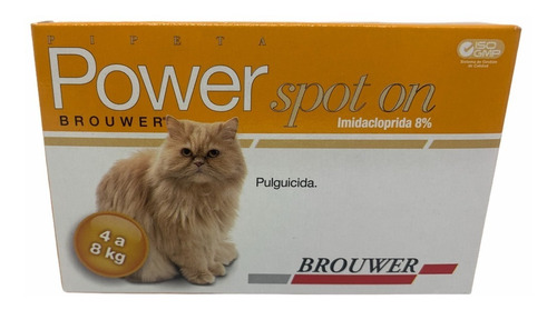 Pipeta Gatos Antipulgas Power Spot On Antiparasitaria 4a8 Kg