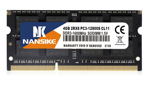Memoria Ram Ddr3-12800 Gamer De 4 Gb 1600 Mhz Para Computado