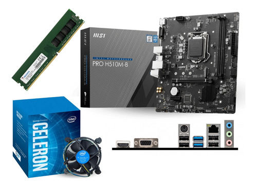 Kit Actualización Intel Celeron 10ma Gen, H410, 4 Gb Ddr4