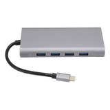 Adaptador Multipuerto Usb C 11 En 1 4xusb3.0 Hd 4k Vga Rj45