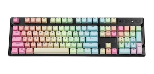 104 Keycaps Colores Rainbow Teclado Mecanico Pbt Double Shot