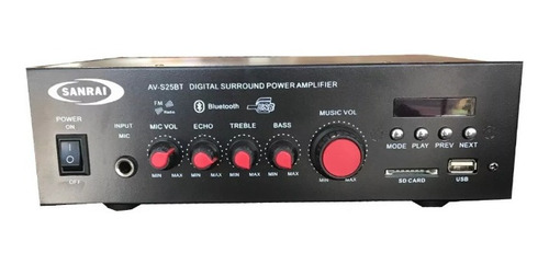 Amplificador Consola 2 Canales Potenciada 100w Envío Garantí