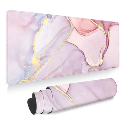 Free Wolf 800x300X3 mm Mouse Pad Gamer, Patrón De Mármol Alfombrilla De Ratón Antideslizante, Patrón De Calor Alfombrilla de Ratón de Oficina de Juegos Grande, Engrosar la Tapete Mouse Rosa ﻿ | Envío gratis