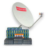 Antena Satelital 75 Cm Lnb Universal 0.1 Db + Receptor Fta