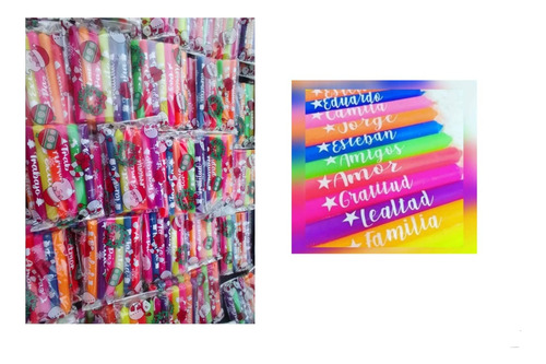 Velas Farol Personalizadas Navideñas X6 En Bolsa 