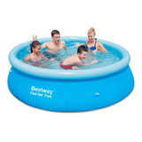 Pileta Inflable Redonda Bestway Fast Set 57008 244cm X 66cm