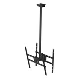 Suporte Teto 2tv 65 Vesa 600x400 120cm Giro 360 1,2m Preto