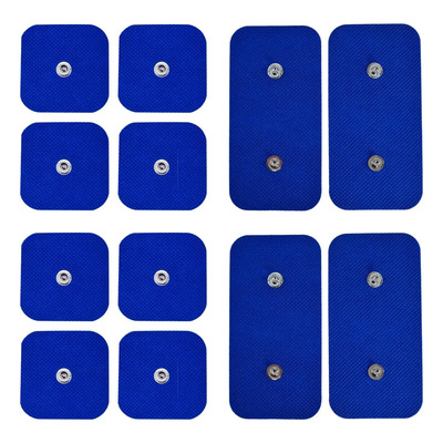 Sensamed-12 Electrodos Parches Pads 5x5 5x10 Compatibles Con Compex Color Azul | Meses sin interés