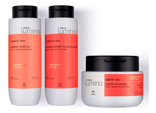 Kit  X 3 Lumina Cabello Seco - mL a $84000