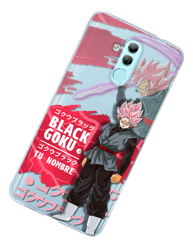 Funda Para Huawei Dragon Ball Super Goku Black Con Tu Nombre
