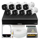 Kit 8 Câmeras Intelbras Vhl 1220 Full 20m Dvr 16 Canais 1tb