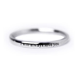 Anillo 3mm Harry Potter Plata .925 I Will Always Love You