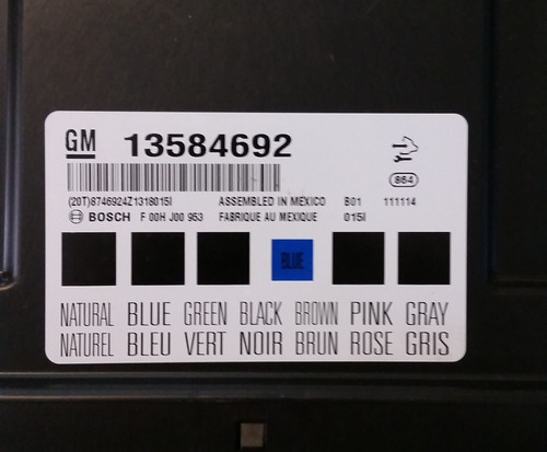 2012-14 Chevy Camaro 13584692 Modulo Bcm Chasis Chevrolet