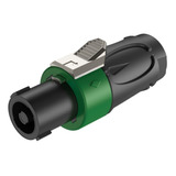 Conector Hembra Speaker/ Speakon De 4 Polos Verde