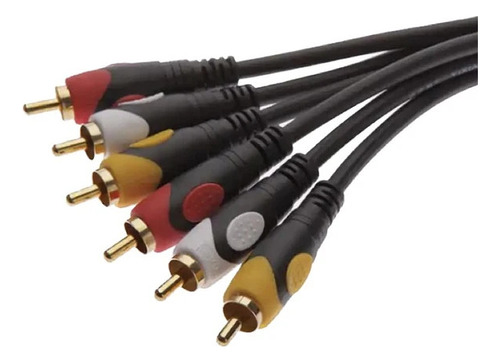  Cable De Audio Y Video (3 Rca) De 25 Metros, Gold Rh9137