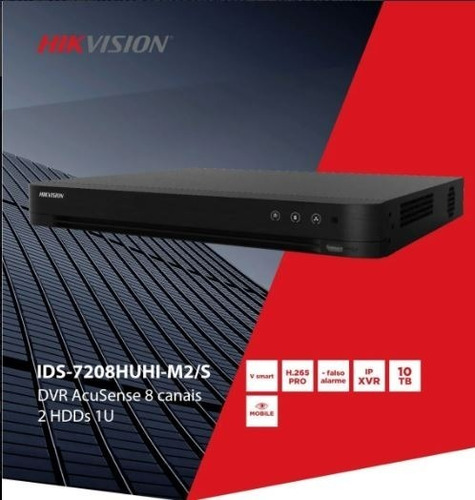 Dvr Hikvision 08ch 8mp 4k H.265 Pro+ Acusense