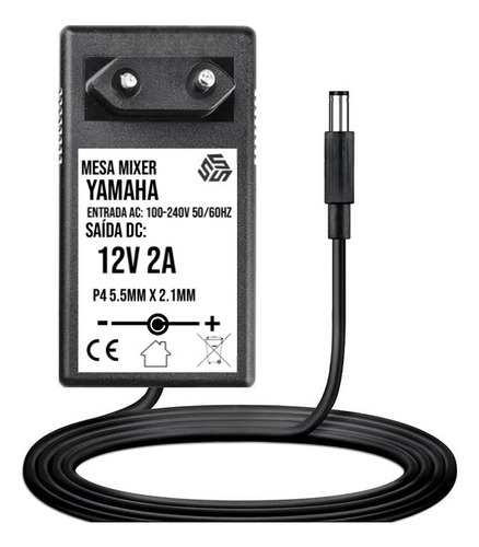 Fonte 12v 2a Mesa De Som Yamaha Mixer Mg06x Mg-06x