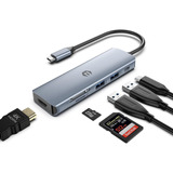 Adaptador Multipuerto 6 En 1 De Tymyp, Hub Usb C Con 4k Hdmi