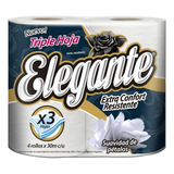 Papel Higiénico Triple Hoja Elegante 30 Mts Pack 16 Rollos  