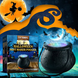 C Halloween Led Névoa Criador Fogger Decoração Bruxa Caulder