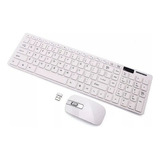 Kit Teclado + Mouse Slim Sem Fio Dock 2.4g Wireless Keyboard