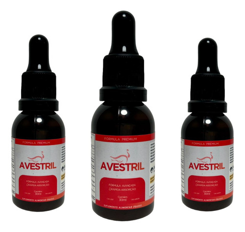 3x Avestril 30 Ml Original- Formula Premium