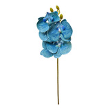 Orquídea Artificial Azul Com Veios Realista 3d Linha Premium