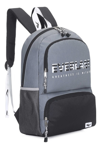 Mochila Deportiva Urbana Reforzad Hombre Mujer Niño Everlast Color Gris-16272