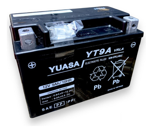 Batería Moto Yuasa Yt9a 12v 9ah