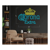 Letrero Led Neon Cerveza Corona Bar Licor Ancho91cm Luminoso