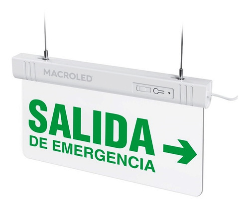 Cartel Luminoso Señalización De Emergencia Led Autónomo 3hrs