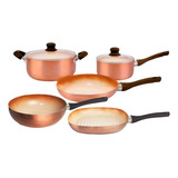 Set Olla Cacerola Sarten Wok Bifera 2mm Hudson Ceramica Bz3