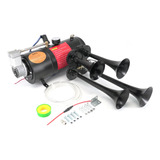 Kit Bocina Claxon De Aire Compresor 150psi Tren 4 Trompeta