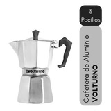 Cafetera Volturno Clasica 3 Pocillos Manual Aluminio Italian