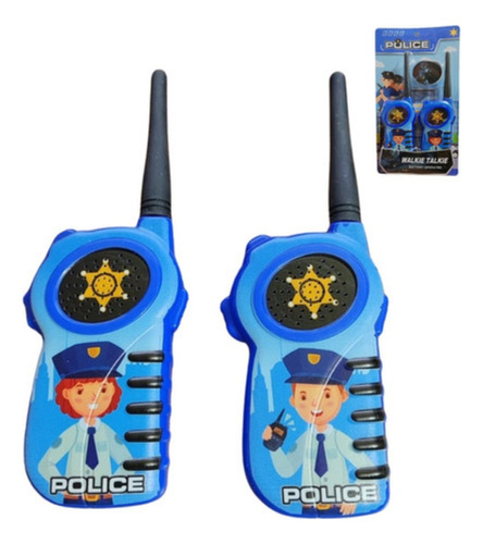 Walkie Talkie Infantil  Policia Kids Rádio Brinquedo 