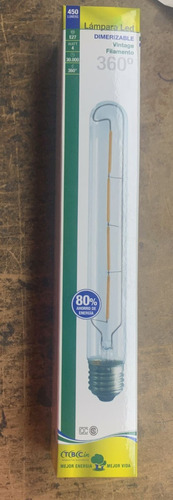 Lampara Led Tubular Dimerizable Vintage Filamento E27 Calido